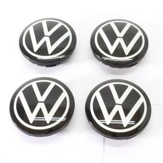 4x Original VW Dynamische Nabendeckel ID.3 ID.4 Black / White 60mm NEU 10A071213 - Bild 2