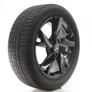Skoda Octavia IV NX Winterräder Lyra Schwarz Hankook 205/55R17 DOT23 5E3601025AE - Bild 6