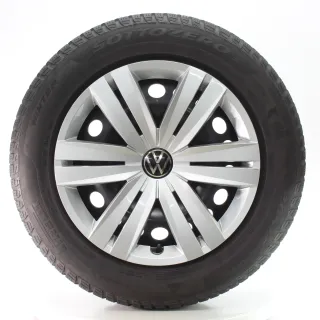 VW Touran 5T1 Winterräder Stahl Pirelli Seal 205/60R16 96H DOT25 5QA601027C/E - Bild 4