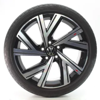 VW Golf 8 VIII GTE GTI GTD R Sommerräder Bergamo Schwarz 225/40R18 5H0601025M - Bild 4