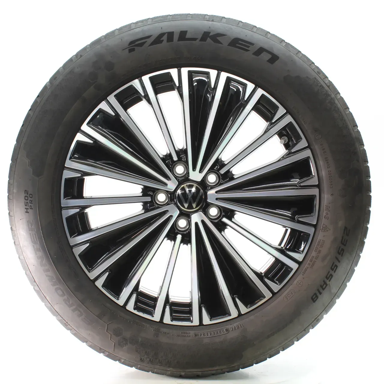 VW Tiguan CT1 Winterräder Napoli Schwarz Glanz Falken 235/55R18 DOT24 571601025K - Bild 1