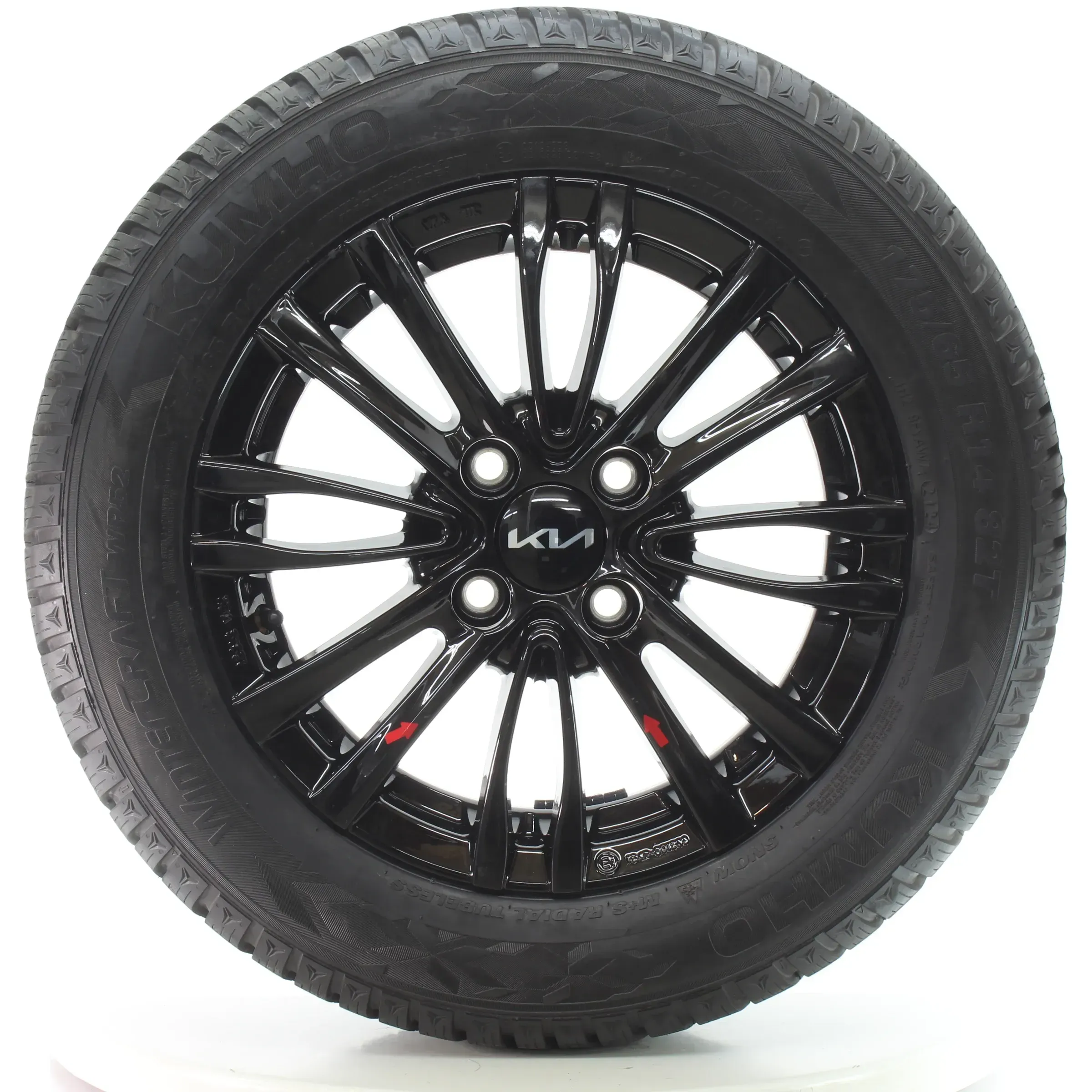 KIA Picanto JA TA Winterräder MR50G Schwarz Kumho 175/65R14 82T DOT24 KH235514 - Bild 1
