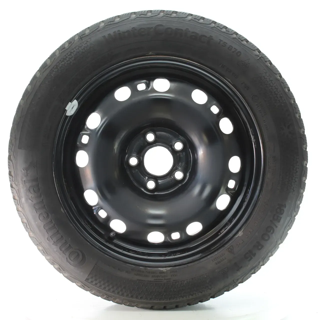 VW Polo 6C1 Winterräder Stahl Continental 185/60R15 DOT25 84T 6C0601027B/C - Bild 1