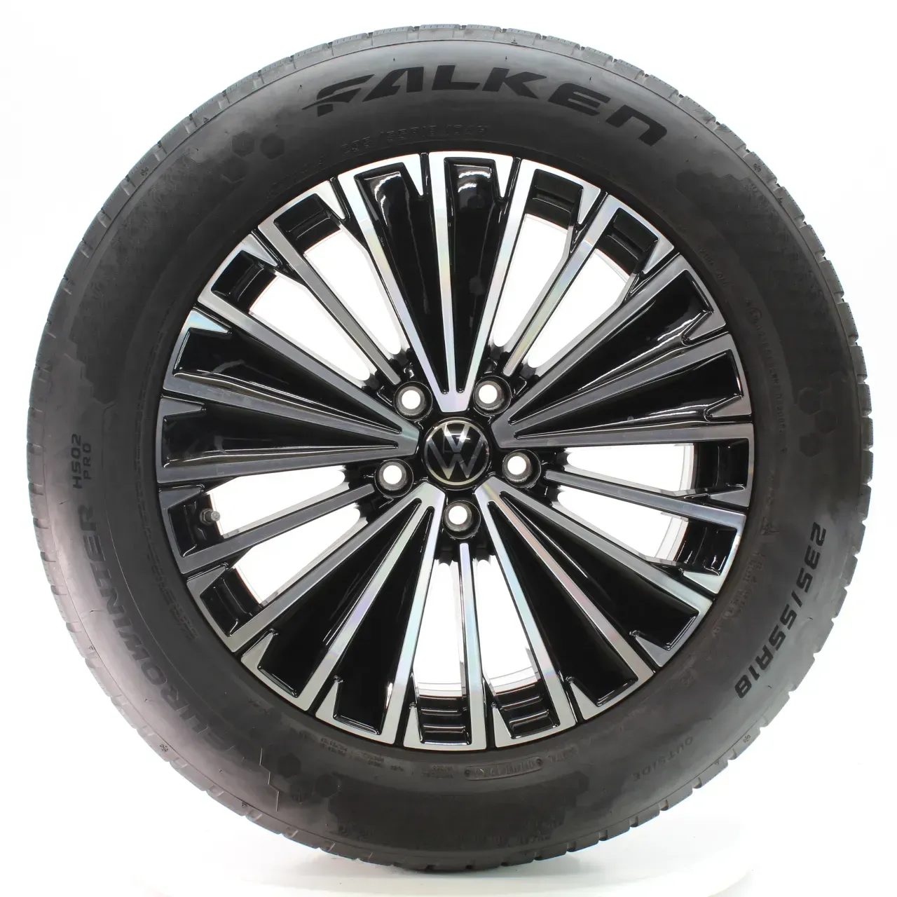 VW Tiguan CT1 Winterräder Napoli Schwarz Glanz Falken 235/55R18 DOT24 571601025K - Bild 1