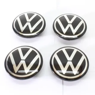 4x Original VW Dynamische Nabendeckel Golf 7 8 Black/Chrome 66mm NEU 5H0071213 - Bild 2