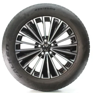 VW Tiguan CT1 Winterräder Napoli Schwarz Glanz Falken 235/55R18 DOT24 571601025K - Bild 3