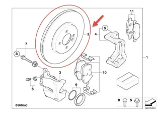 MINI R50 R52 R53 Original Bremsscheiben Satz JCW Vorderachse 294x22 6858652 NEU - Bild 1