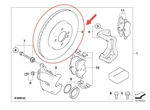 Background image for MINI R50 R52 R53 Original Bremsscheiben Satz JCW Vorderachse 294x22 6858652 NEU