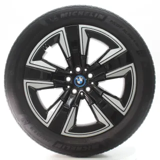 BMW iX3 G08 Winterräder Aerodynamikrad 842 Jet Black Michelin 245/50R19 6895627 - Bild 1