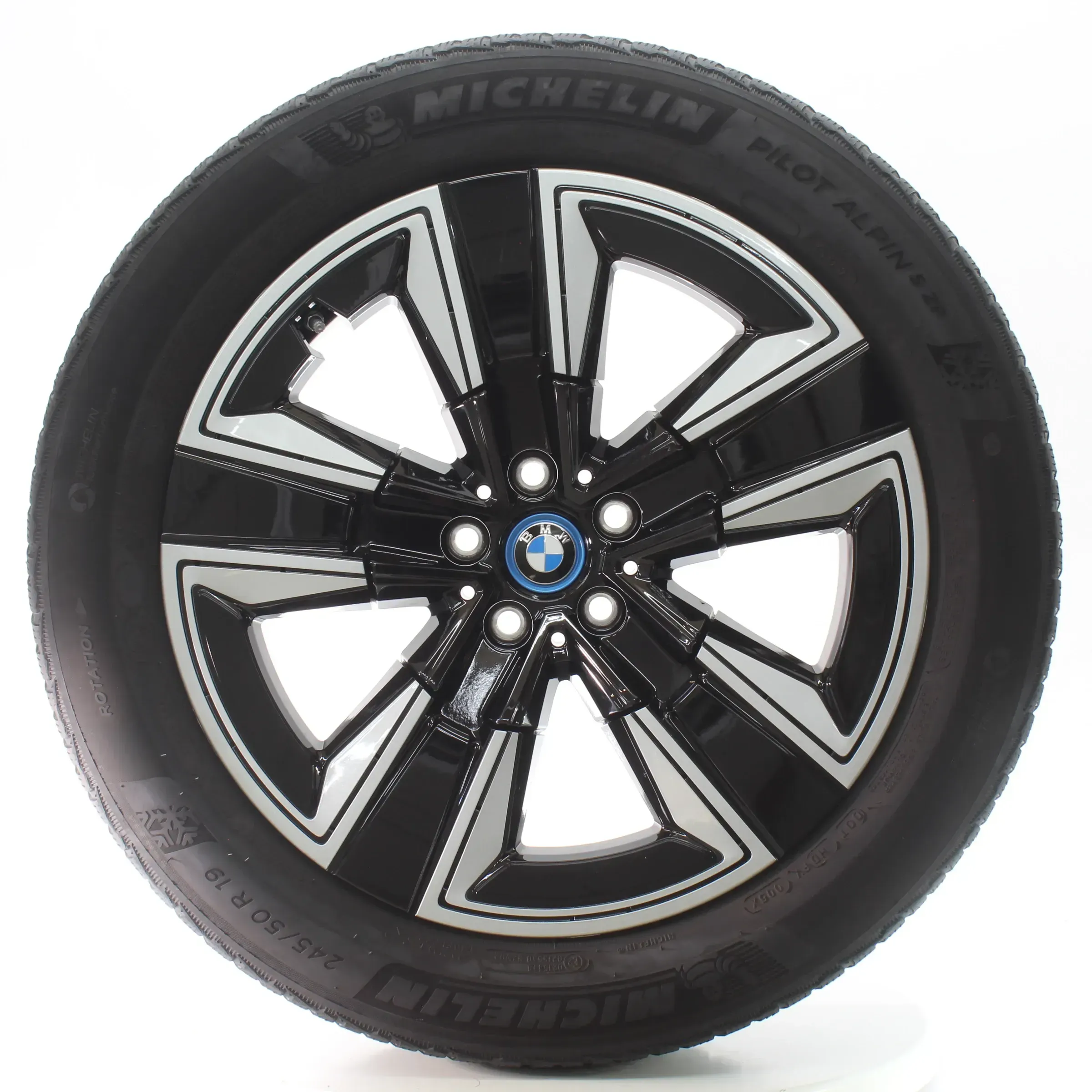 BMW iX3 G08 Winterräder Aerodynamikrad 842 Jet Black Michelin 245/50R19 6895627 - Bild 1