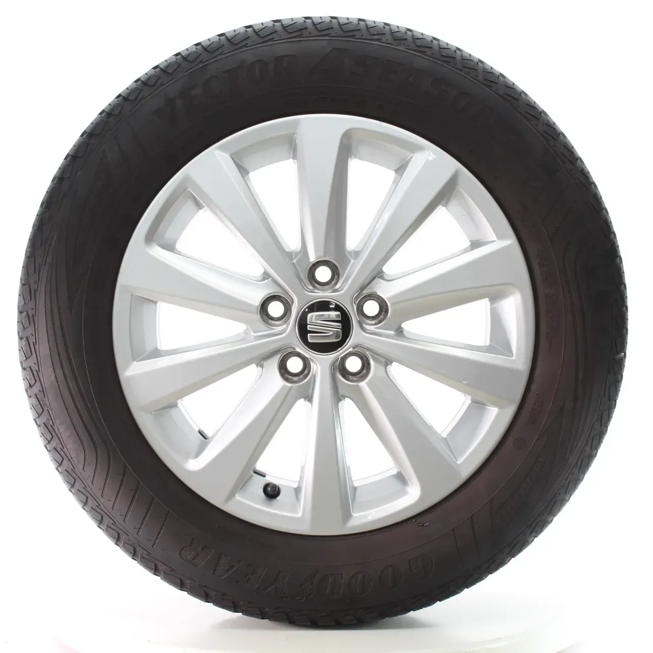 Seat Ibiza V KJ Allwetterräder 10-Speichen Goodyear 185/65R15 88V 6F0601025N - Bild 1