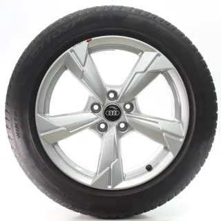 Audi A6 S6 4K C8 Winterräder 5-Arm Silber Pirelli 225/55R18 102V 4K0601025D - Bild 1