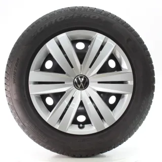 VW Touran 5T1 Winterräder Stahl Pirelli Seal 205/60R16 96H DOT25 5QA601027C/E - Bild 2