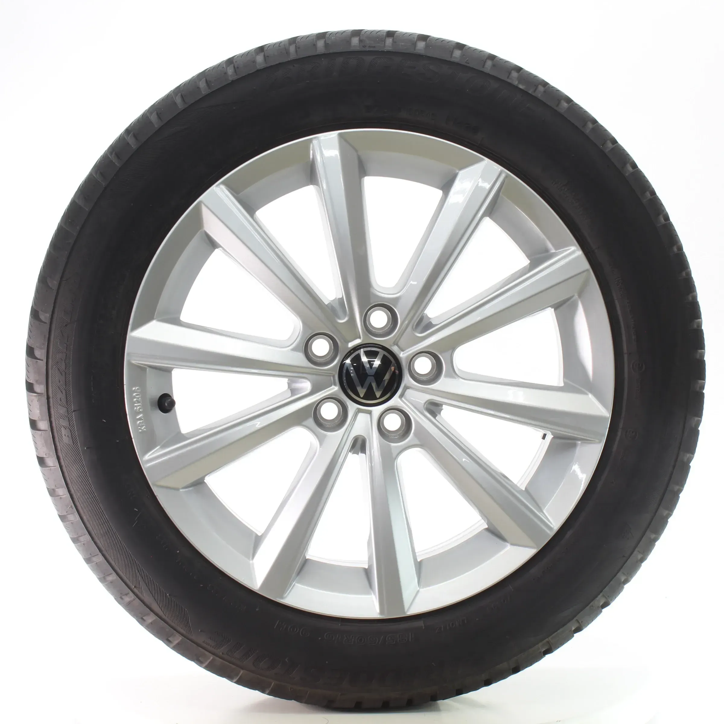 VW Polo NF 2G Winterräder Merano Bridgestone 185/60R16 90H DOT25 2G0601025AF - Bild 1