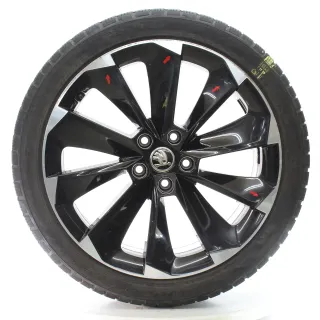 Skoda Superb III 3V Winterräder Supernova Schwarz Glanz 235/40R19 3V0601025S - Bild 5