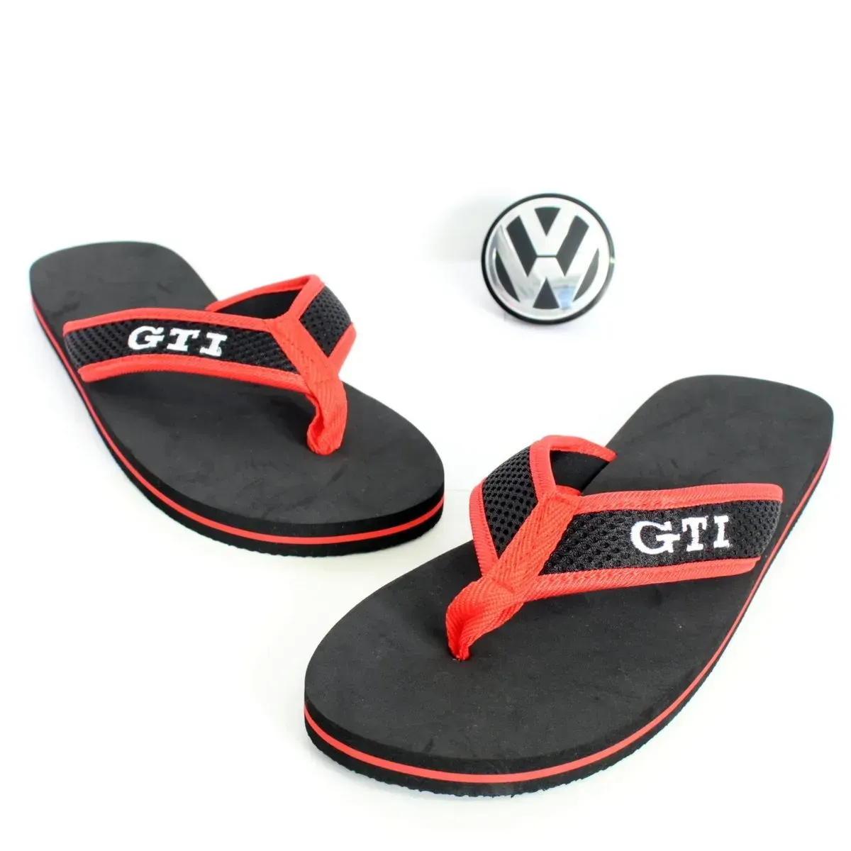 VW Original GTI Badesandalen Badeschuhe Badelatschen Golf Polo 5GV084350F 39-40 - Bild 1