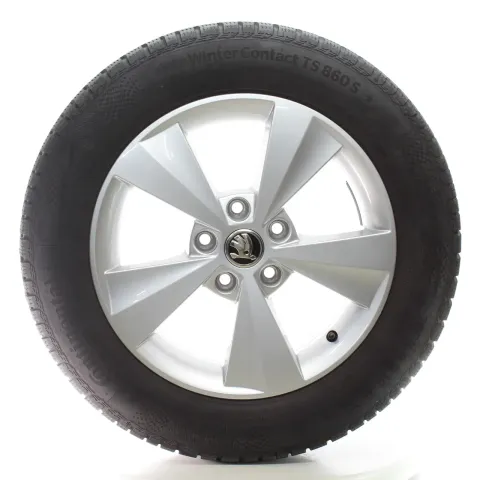 Background image for Skoda Octavia III 5E3 Winterräder 5-Speichen Continental 205/60R16 5E0601025C