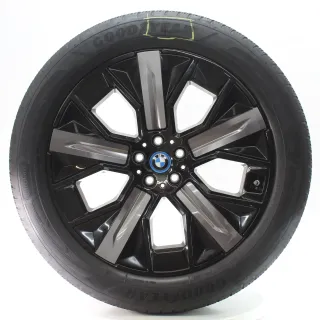 BMW IX I20 Winterräder Aerodynamikrad 1011 Jet Black Goodyear 255/50R21 5A02655 - Bild 4