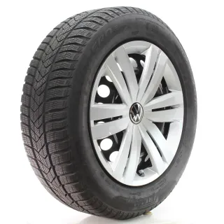 VW Touran 5T1 Winterräder Stahl Pirelli 205/60R16 96H DOT24 5QA601027C/D - Bild 6