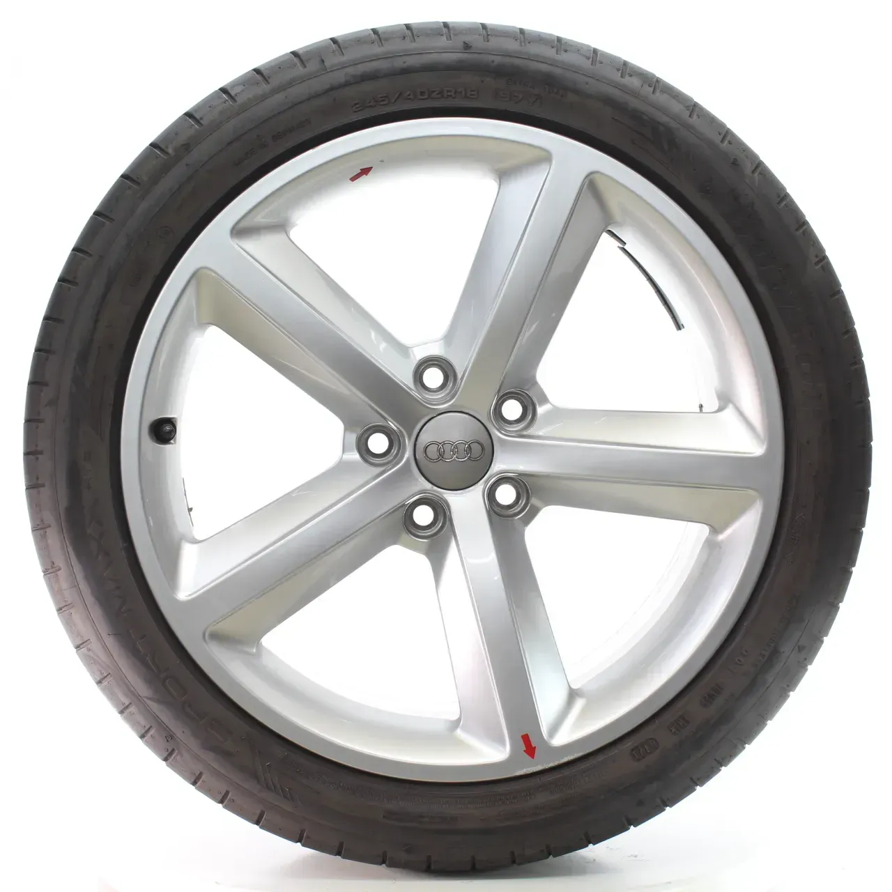 Audi A6 S6 C6 4F Sommerräder 5-Arm-V-Design Dunlop 245/40ZR18 DOT23 4F0601025DC - Bild 1