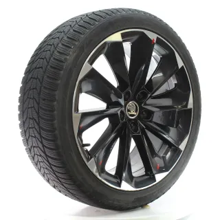 Skoda Superb III 3V Winterräder Supernova Schwarz Glanz 235/40R19 3V0601025S - Bild 7
