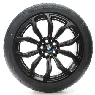 BMW X3 G01 X4 G02 Winterrad Y-Speiche 695 Schwarz 245/45R20 103V DOT23 6881208 - Bild 2