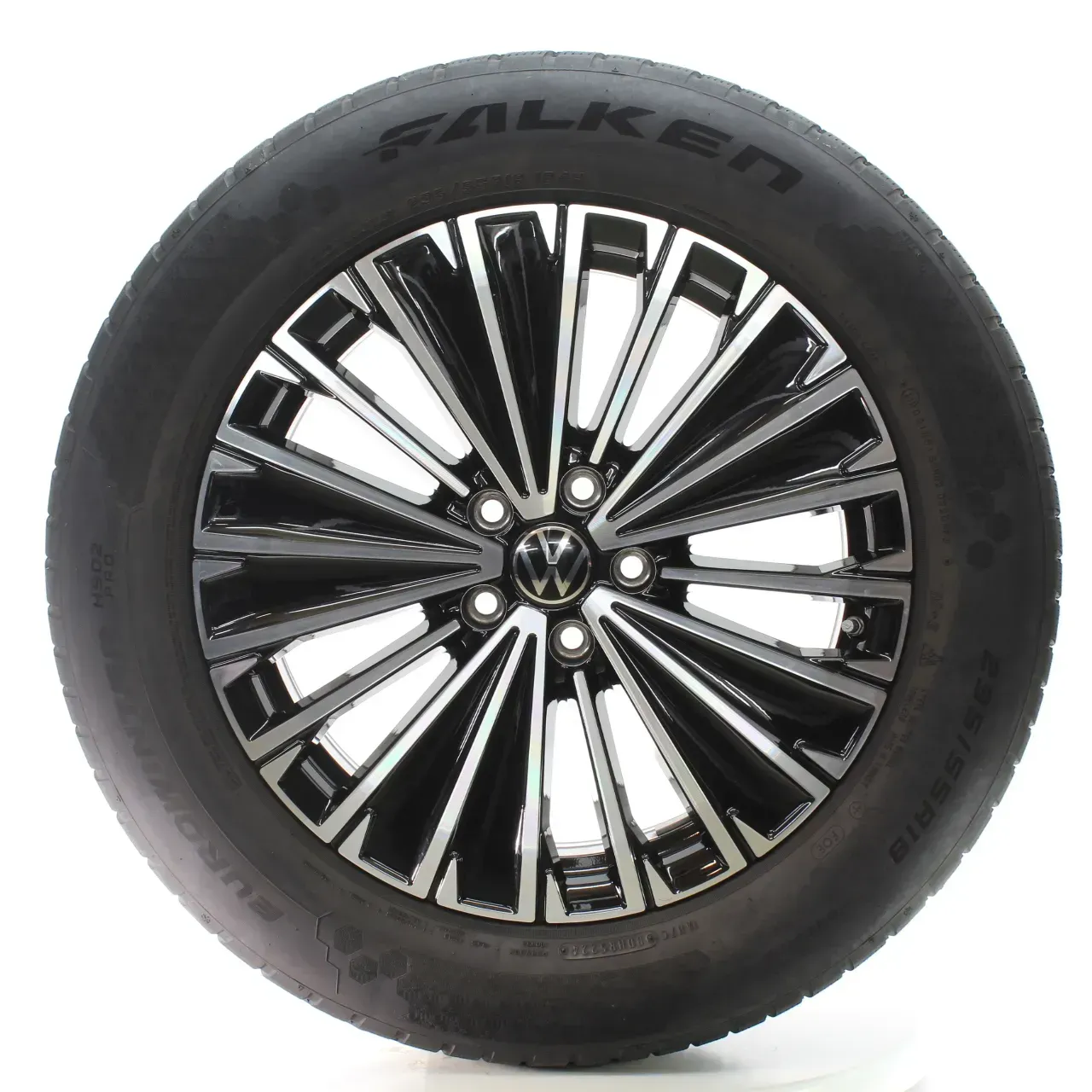 VW Tiguan CT1 Winterräder Napoli Schwarz Glanz Falken 235/55R18 DOT24 571601025K - Bild 1