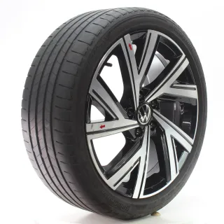 VW Golf 8 VIII GTE GTI GTD R Sommerräder Bergamo Schwarz 225/40R18 5H0601025M - Bild 6