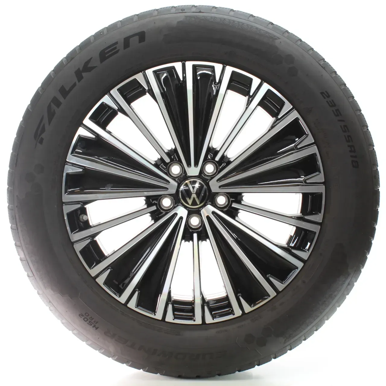 VW Tiguan CT1 Winterräder Napoli Schwarz Glanz Falken 235/55R18 DOT24 571601025K - Bild 1