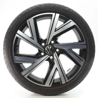 VW Golf 8 VIII GTE GTI GTD R Sommerräder Bergamo Schwarz 225/40R18 5H0601025M - Bild 2