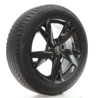 Skoda Octavia IV NX Winterräder Lyra Continental 205/55R17 DOT24 5E3601025AE - Bild 6