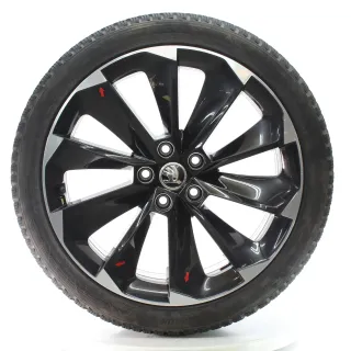Skoda Superb III 3V Winterräder Supernova Schwarz Glanz 235/40R19 3V0601025S - Bild 4