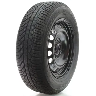 VW Golf 7 5G Seat Leon Winterräder Stahl Semperit 195/65R15 91T 5Q0601027BA/AT - Bild 6