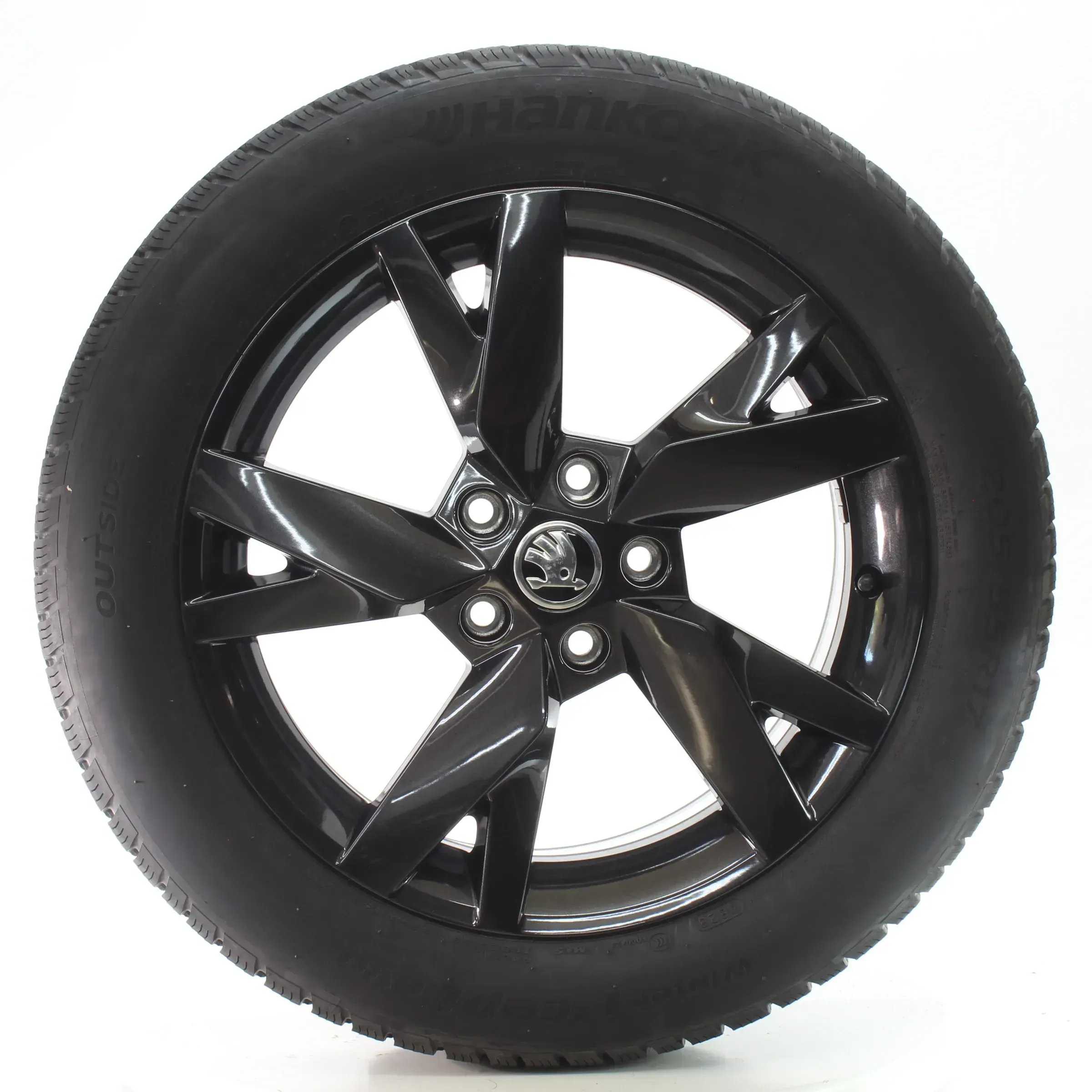 Skoda Octavia IV NX Winterräder Lyra Schwarz Hankook 205/55R17 DOT23 5E3601025AE - Bild 1