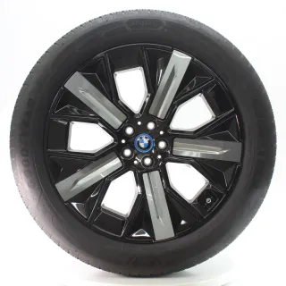 BMW IX I20 Winterräder Aerodynamikrad 1011 Jet Black Goodyear 255/50R21 5A02655 - Bild 3