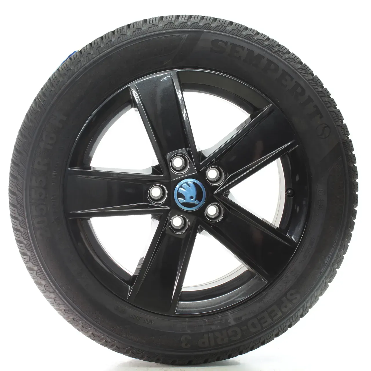 Skoda Octavia III 5E Winterräder 5-Speichen Semperit 205/55R16 5E0601025CF - Bild 1