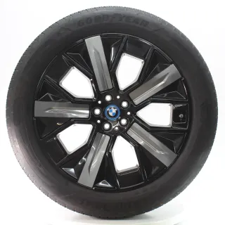 BMW IX I20 Winterräder Aerodynamikrad 1011 Jet Black Goodyear 255/50R21 5A02655 - Bild 1