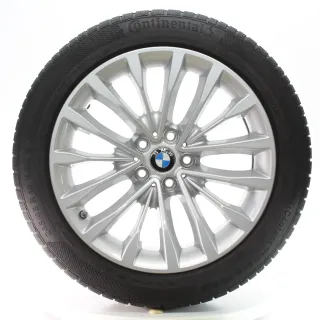 BMW 5er G30 G31 Winterräder W-Speiche 632 Continental 245/45R18 DOT25 6863418 - Bild 1