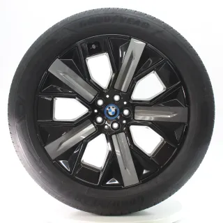 BMW IX I20 Winterräder Aerodynamikrad 1011 Jet Black Goodyear 255/50R21 5A02655 - Bild 2