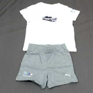 Puma Baby Set T-Shirt & Shorts BMW M Motorsport Kollektion Weiß / Grau  Gr.86 - Bild 1