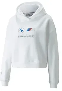 BMW M Sweat-Hoodie Gr.XL Damen Weiß Kapuzenpullover Crop-Stil 80145A21720 NEU - Bild 1