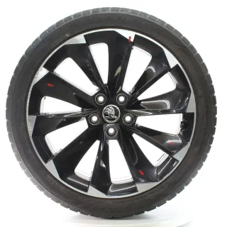 Skoda Superb III 3V Winterräder Supernova Schwarz Glanz 235/40R19 3V0601025S - Bild 3