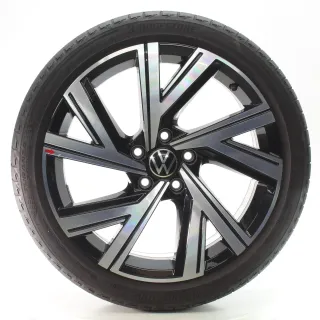 VW Golf 8 VIII GTE GTI GTD R Sommerräder Bergamo Schwarz 225/40R18 5H0601025M - Bild 3