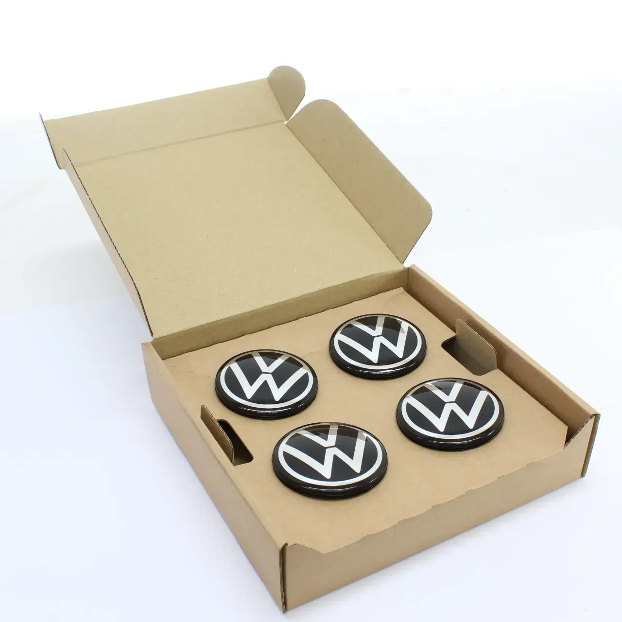 4x Original VW Dynamische Nabendeckel ID.3 4 5 Black/Chrome 60mm NEU 10A071213D - Bild 1