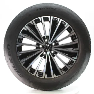 VW Tiguan CT1 Winterräder Napoli Schwarz Glanz Falken 235/55R18 DOT24 571601025K - Bild 3