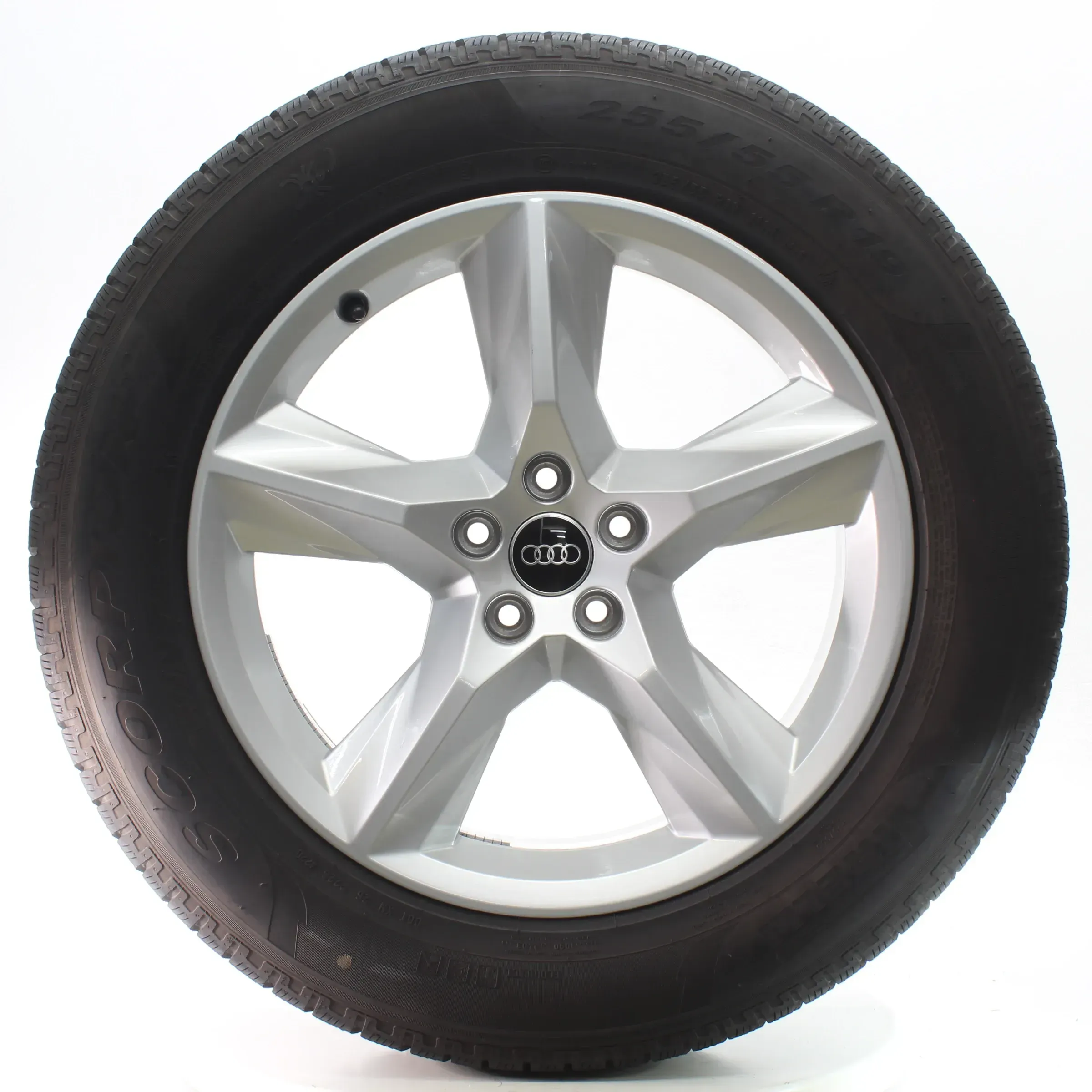 Audi Q7 4M Winterräder 5-Speichen-Stern-Design Pirelli 255/55R19 111H 4M0601025F - Bild 1