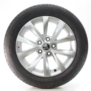 Skoda Octavia III 5E Sommerräder 5-Doppelspeichen 205/55R16 DOT23 5E0601025BJ - Bild 3
