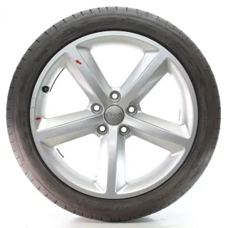 Audi A6 S6 C6 4F Sommerräder 5-Arm-V-Design Dunlop 245/40ZR18 DOT23 4F0601025DC - Bild 2