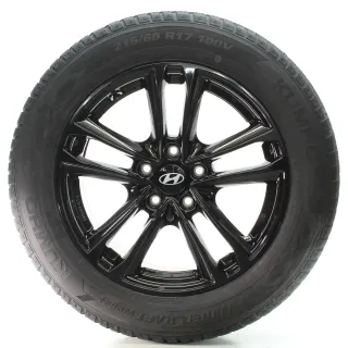 Hyundai Tucson TL iX35 EL Winterräder Schwarz Kumho 215/60R17 DOT25 KBA53968 - Bild 1