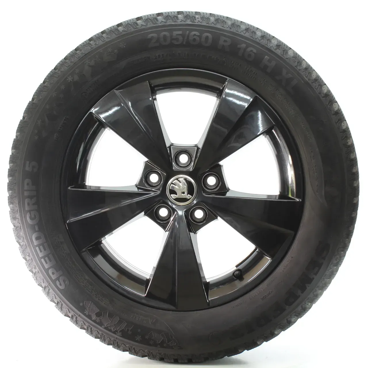 Skoda Octavia IV NX Winterräder 5-Speichen Semperit 205/60R16 DOT25 5E0601025BE - Bild 1